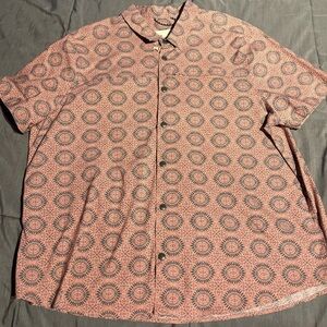 Ecothreads Stylish Men's Patterned Button Down Shirt size XXL